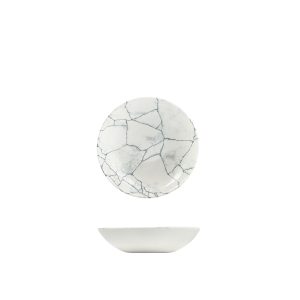Studio Prints Kintsugi Pearl Grey Round Coupe Bowl