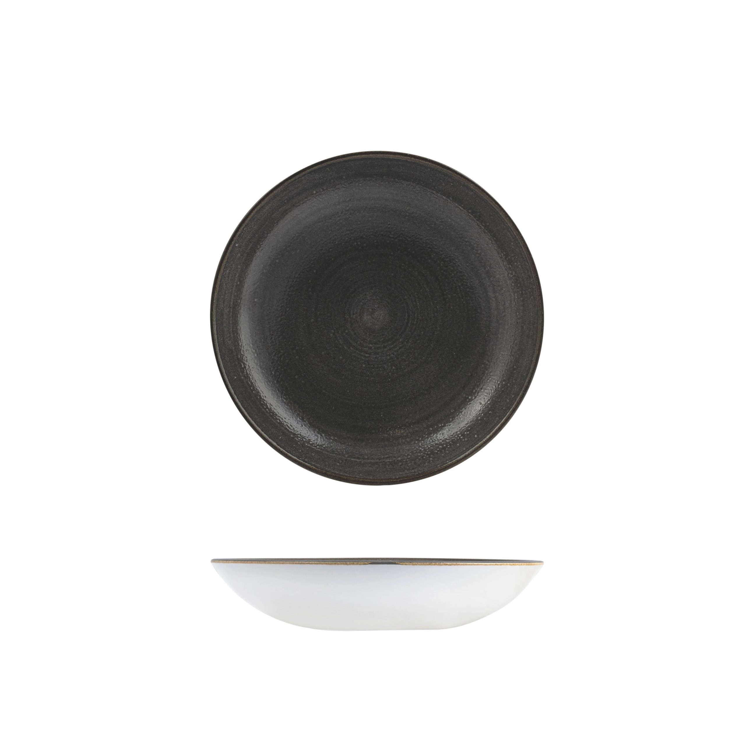 Stonecast by Churchill Stonecast Raw Black Round Coupe Bowl