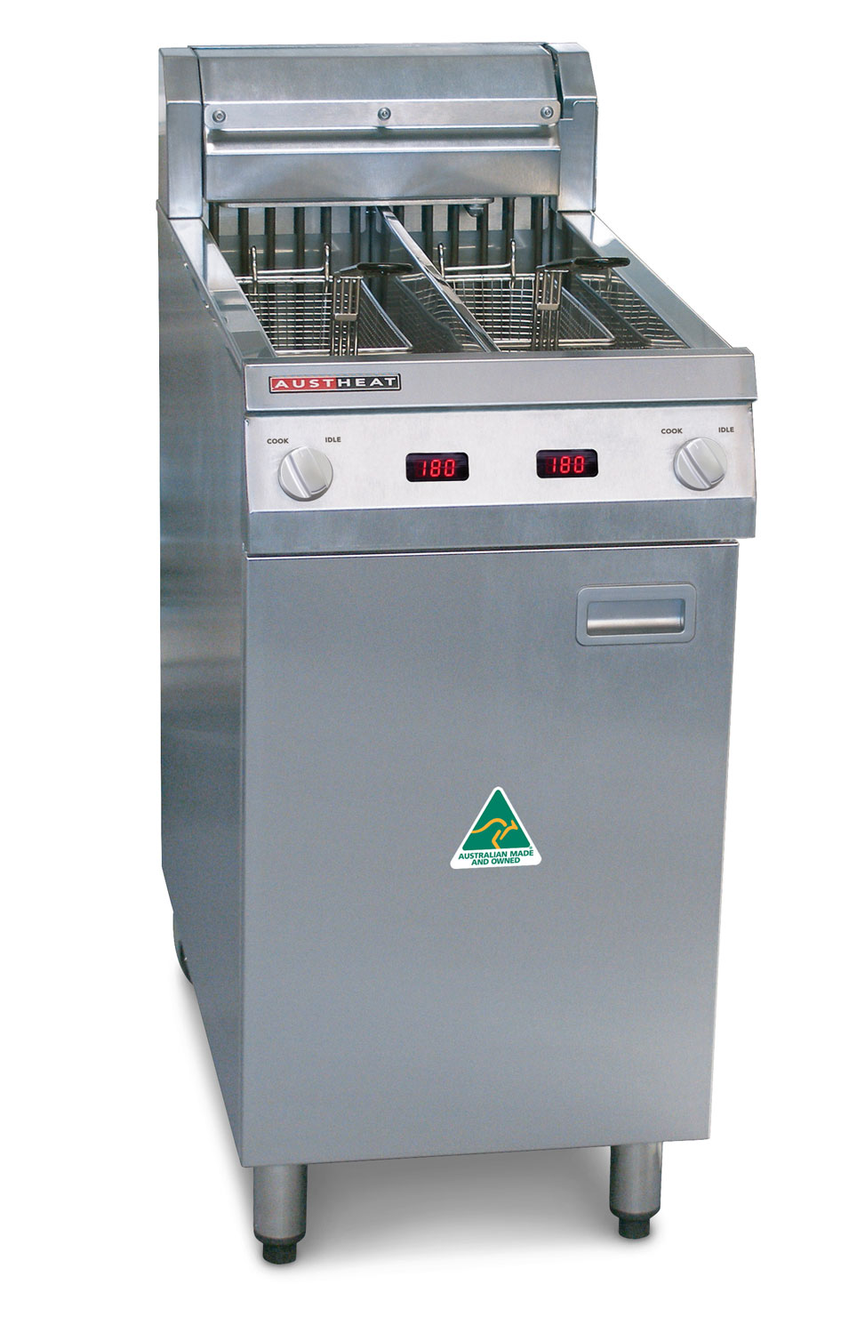 Austheat Freestanding Electric Fryer, two tanks