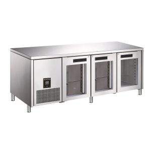 Glacian BCG72476 3 Door Fridge 760mm Deep Glass Doors
