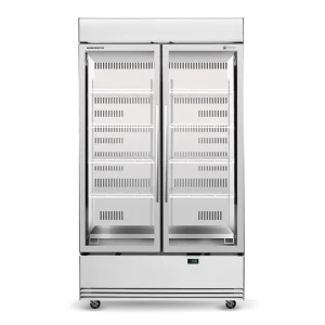 SKOPE ActiveCore BME1200N-AC 2 Glass Door Display or Storage Fridge, Lit Sign
