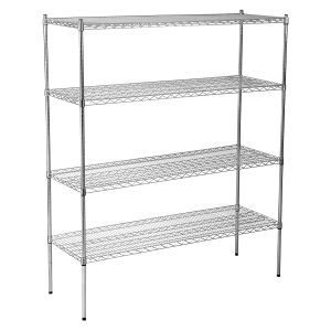 Wire Shelf Complete Unit Chrome Plated 760x355x1800mm