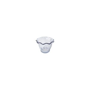 Round Bowl with Scolloped Edge Clear Polycarbonate 91x62mm / 148ml