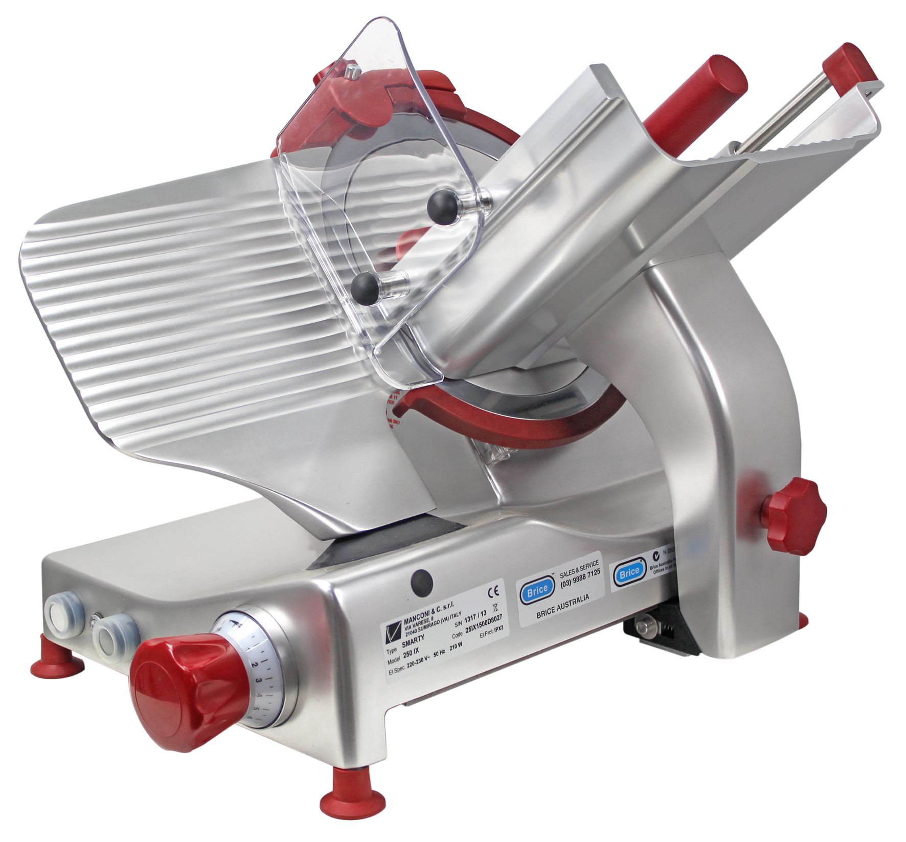 BRICE-250IX-MANUAL SLICERS: Heavy Duty Gravity Feed
