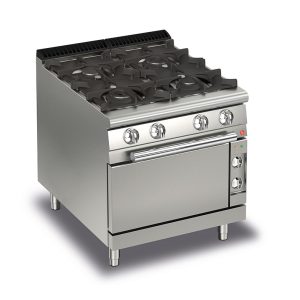 Baron  4 Burner Gas Cook Top With Electric Oven