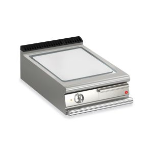 Baron 1 Burner Electric Fry Top With 2/3 Smooth and 1/3 Ribbed Mild Steel Plate
