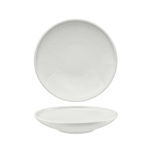 Shiro Round Deep Coupe Plate Relief Design 260mm