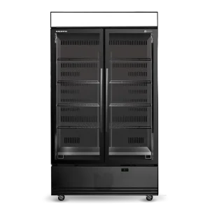 SKOPE ActiveCore SKB1200N-AC 2 Glass Door Display or Storage Fridge, Lit Sign