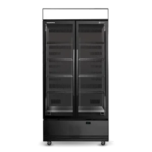 SKOPE ActiveCore SKB900N-AC 2 Glass Door Display or Storage Fridge, Lit Sign