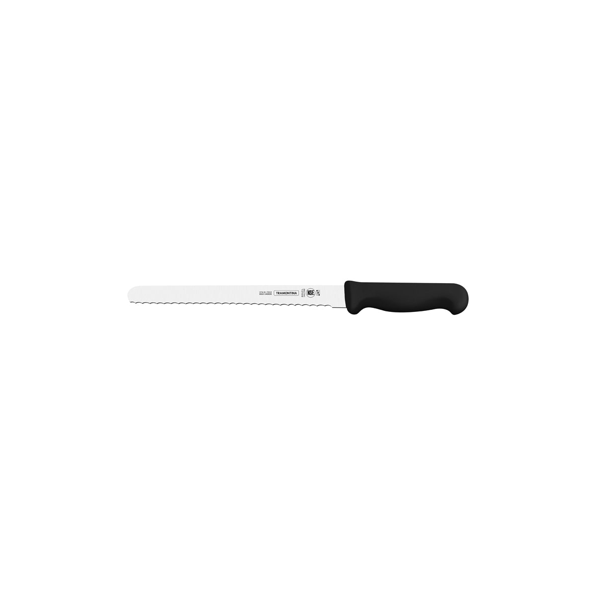 Professional Master Black Handle Serrated Bread Pastry Knife 203mm