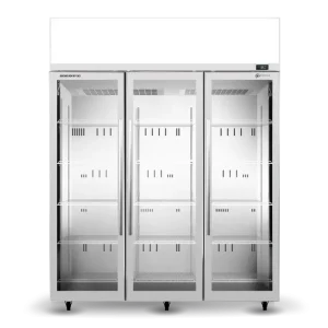 TME1500N-AC 3 Glass Door Display or Storage Fridge, Lit Sign