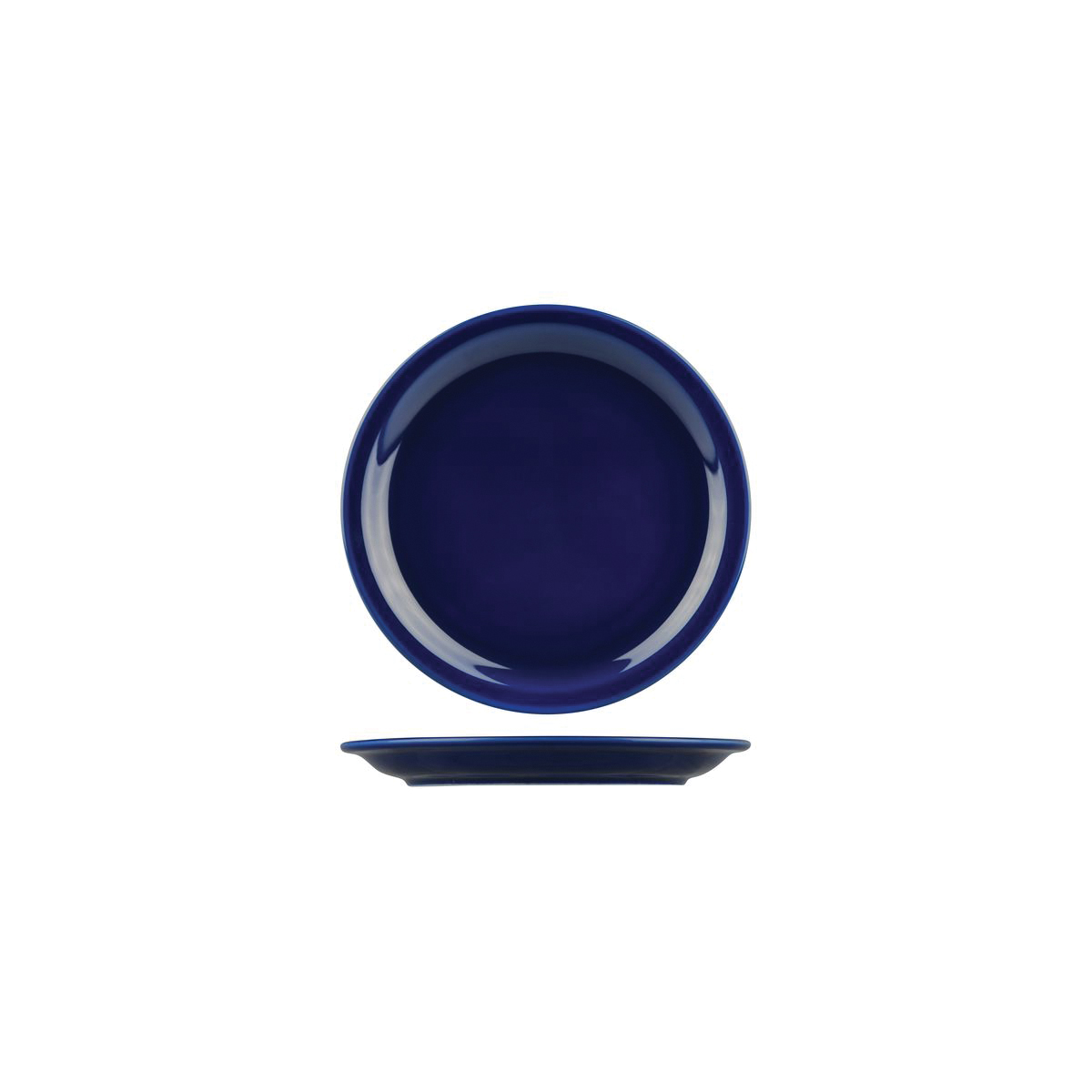 Australian Fine China Flinders Healthcare Blue Savoy Round Plate - Narrow Rim