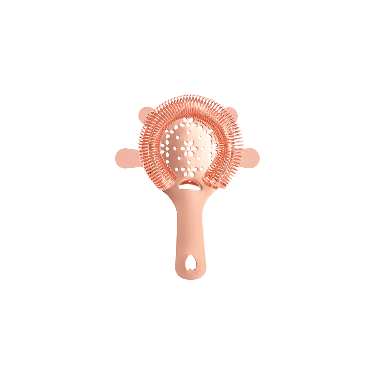 4 Prong Hawthorn Strainer with Flat Handle Rose Gold