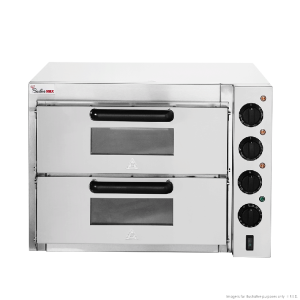 BakerMax Compact Countertop Double Deck Electric Pizza Oven - EP-2T