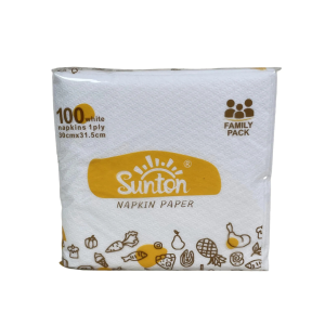 PakMax 1 ply 100 Sheets 1/4 Fold White Napkin - FWN114-315-100