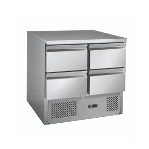 Thermaster Stainless steel 4-Drawers Compact Workbench Fridge - GNS900-4D
