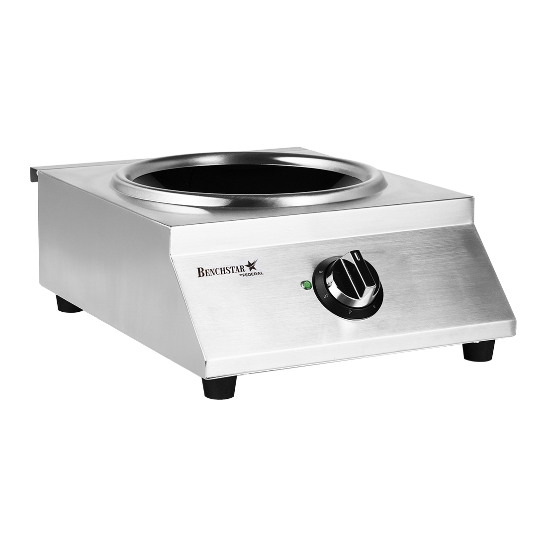 Benchstar Ceramic Induction Wok w/ Stainless Steel Body IW500