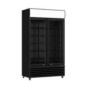 Thermaster Large Two Glass Door Colourbond Upright Drink Fridge - LG-1200BP