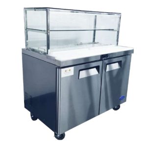 ATOSA 3 DOOR SANDWICH BAR WITH GLASS CANOPY 1846MM MSF8304G