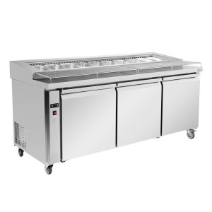 Thermaster three door DELUXE Pizza Prep Bench - PWB180