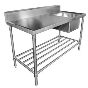 SINK BENCH WITH SPLASHBACK CENTER W1800 X D600 X H900 SS1618C