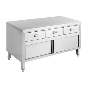 Modular System Bench Cabinet with 3 Drawers & Doors - SKTD6-1500