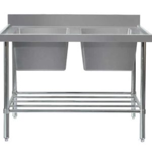 MIXRITE DOUBLE SINK BENCH W1500 X D700 X H900 SS2715C