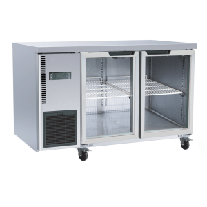 Thermaster Double Glass Door Workbench Fridge - TL1200TNG