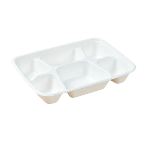 PakMax Sugarcane 6-Compartment Lunch Tray - LT-61