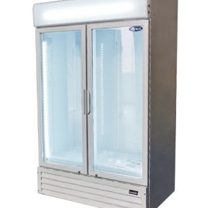ATOSA DOUBLE GLASS DOOR MOUNTED FRIDGE WHITE P1000WB-W