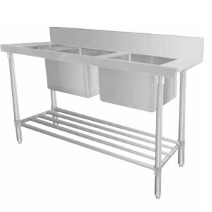 MIXRITE STAINLESS STEEL DISHWASHER DOUBLE INLET SINK 2 WSS27165L