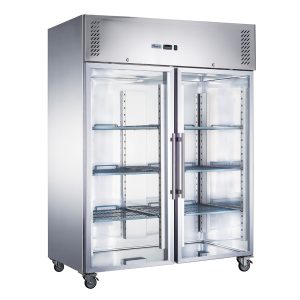 FED-X S/S Two Full Glass Door Upright Fridge - XURC1410G2V